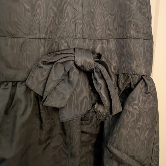 Gunne Sax Black Taffeta Dress with Lace Collar 8 - Picture 2 of 8